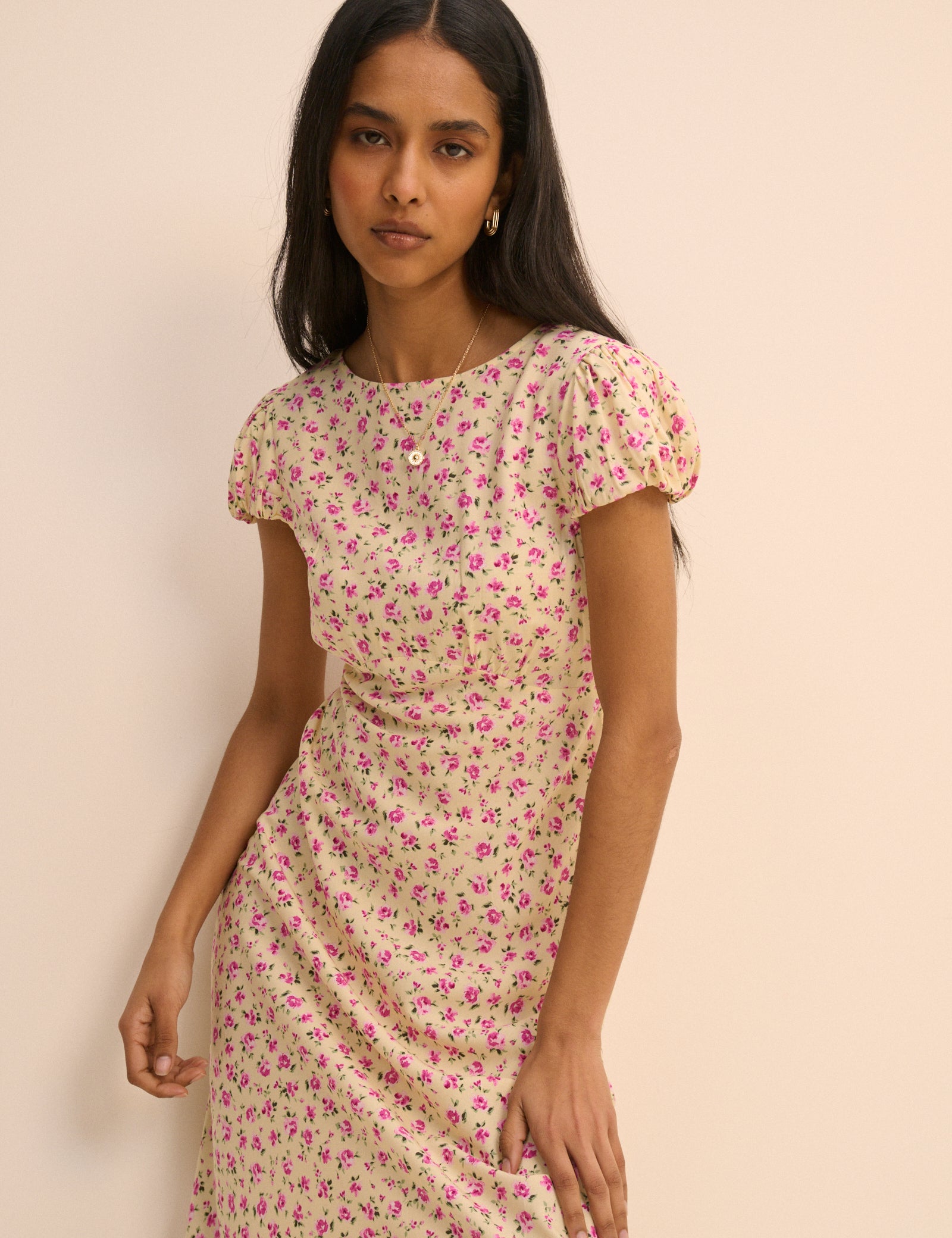 Cap Sleeve Cut-Out Back Willow Midi Dress | Nobody
